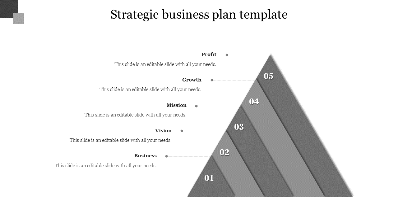 strategic business plan template-Gray